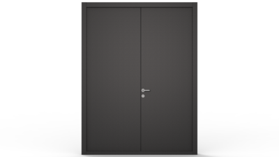 درب دولنگه با دستگیره استنلس استیل