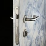 درب فلزی اداری طرح سنگ